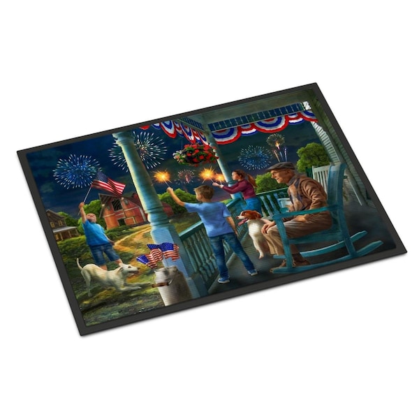 Carolines Treasures 18 x 27 in. 4th of July At Grandpas USA Indoor or Outdoor Mat PTW2073MAT - main